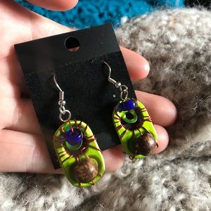 Bottle Top Up-Cycled Artsy Earrings